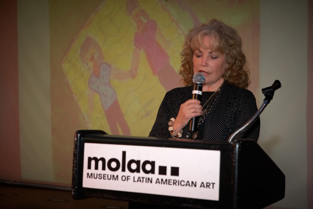 Nancy Foster speaking at the Museum of Latin American Art