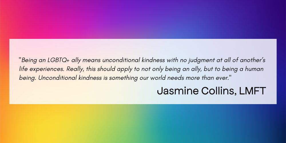 pride quote from clinician jasmine collins