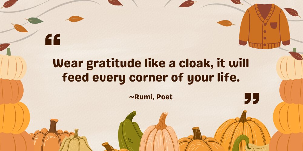 Gratitude quote from Rumi